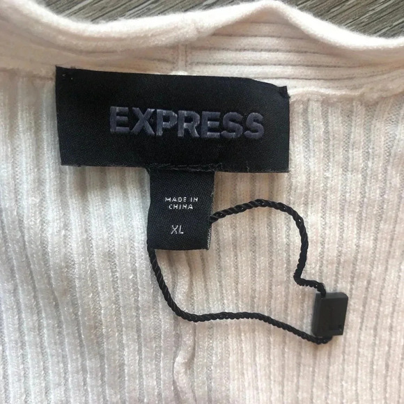 Express White Lace  Crochet Long Sleeve Cardigan Size XL NWOT - Picture 5 of 9